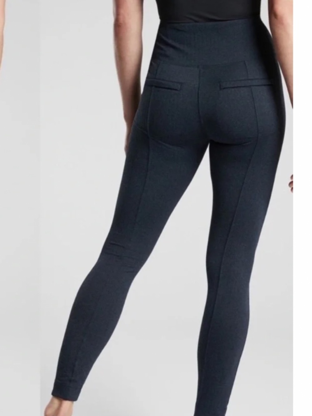 Athleta Delancey Herringbone High-Waisted Tight Leggings Navy Size SmalL Tall